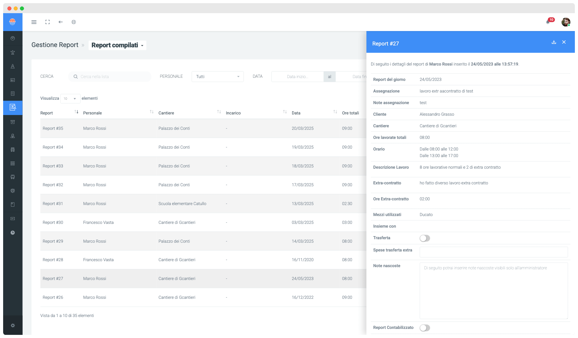 gestionale rapportini lavorativi gcantieri rev2025 - Caratteristiche & Funzionalità - Gcantieri.it