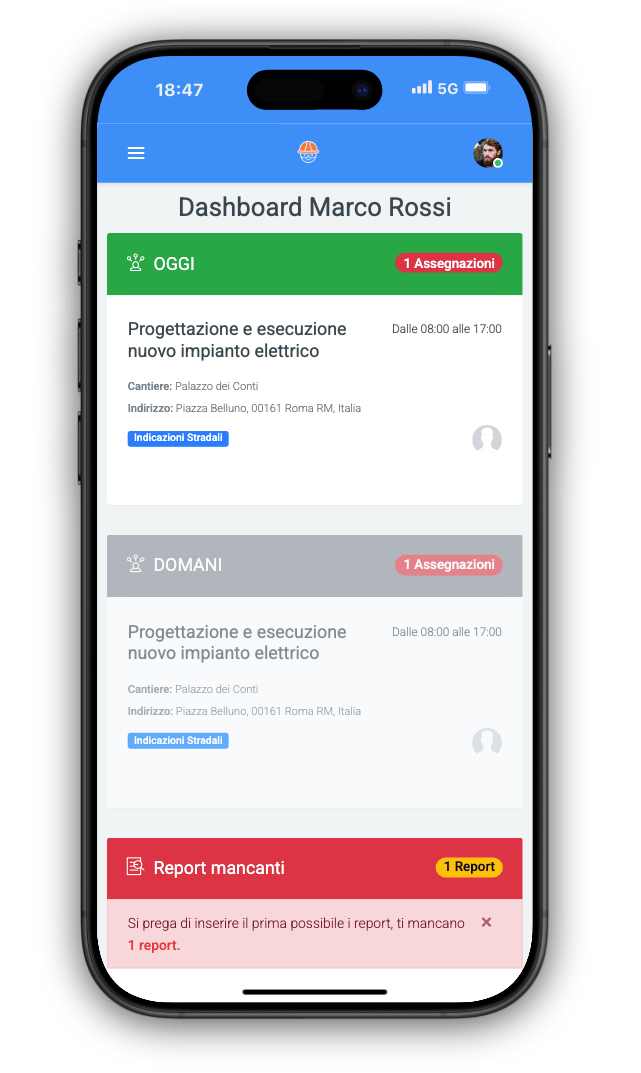 gestionale dipendenti assegnazioni lavorative reportistica gcantieri rev1 - Gestione Personale